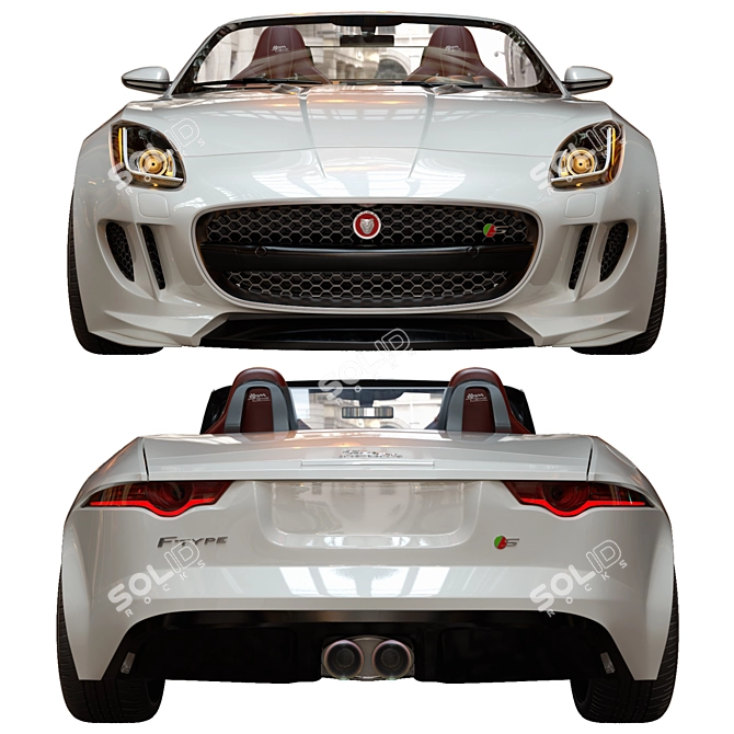 Sleek Jaguar F_TYPE: High-Quality V-Ray 3D model image 3