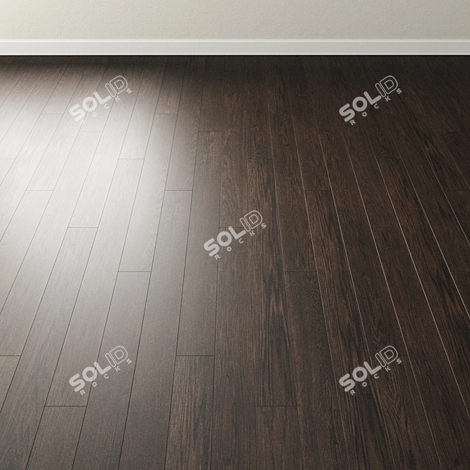 Coal Oak Chevron Parquet 3D model image 3