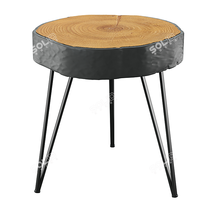 Modern Circular Coffee Table Hollola 3D model image 1