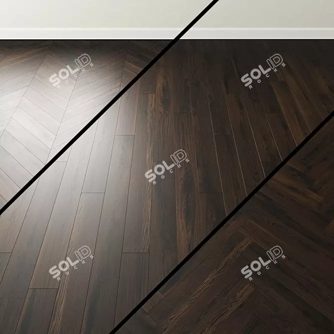 Title: Inspire LONDON Dark Oak Parquet 3D model image 1