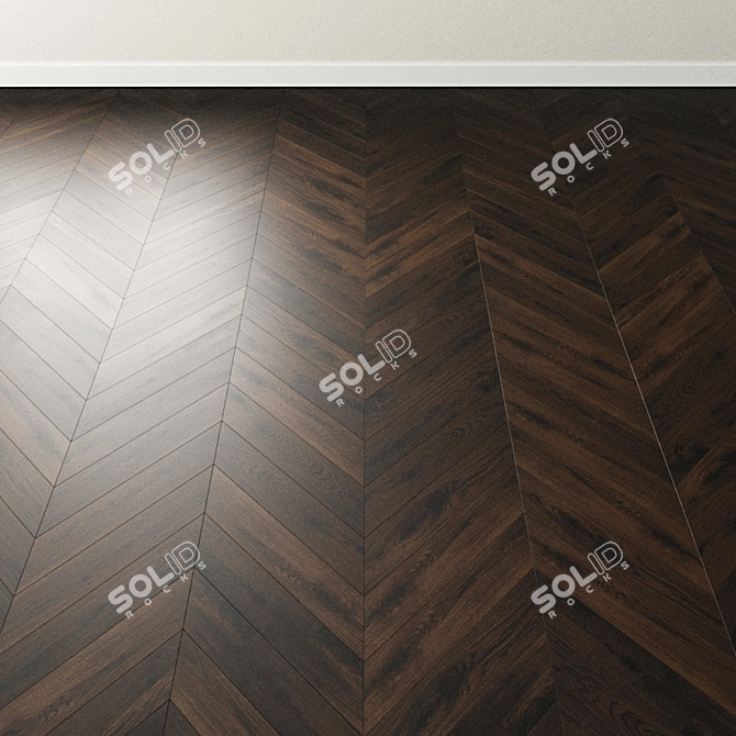 Title: Inspire LONDON Dark Oak Parquet 3D model image 3