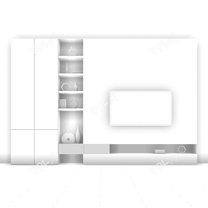 Zona 46 TV - Sleek and Spacious 3D model image 5