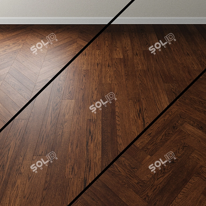 Title: Inspire Oak Parquet: Milk Chocolate Charmer 3D model image 1