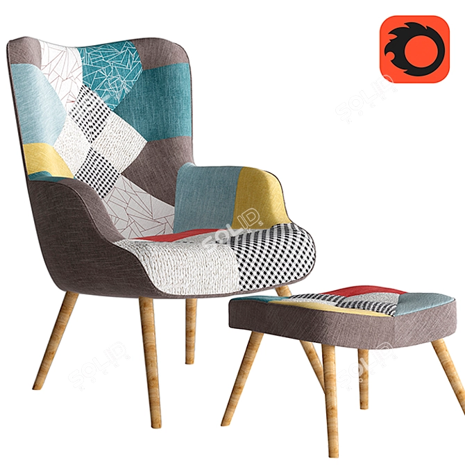 Cozy Hygge Chair 3D model image 1