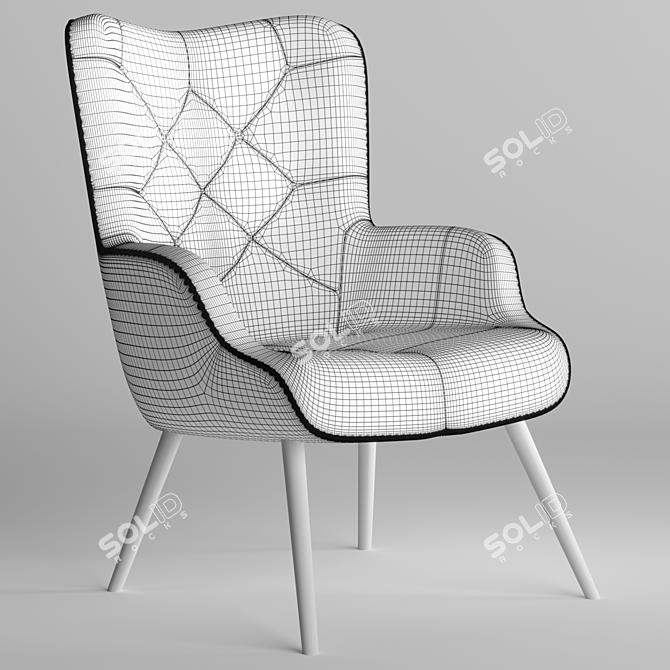 Cozy Hygge Chair 3D model image 4