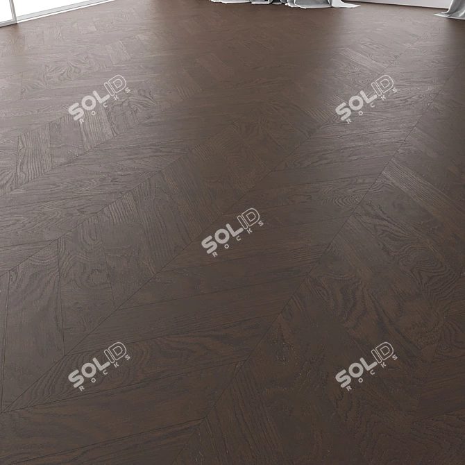 Premium Oak Parquet Set (Marrone NEW Firestop) 3D model image 3