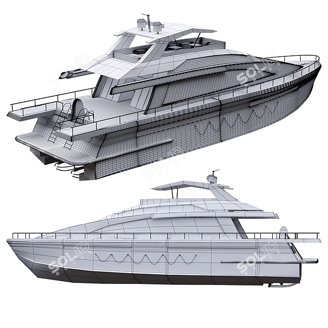 Custom 3D Yacht Model 3D model image 5