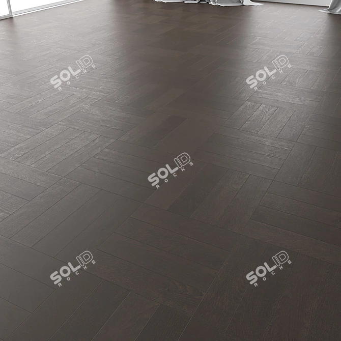 Brooklyn Brushed Oak Parquet Set 3D model image 2