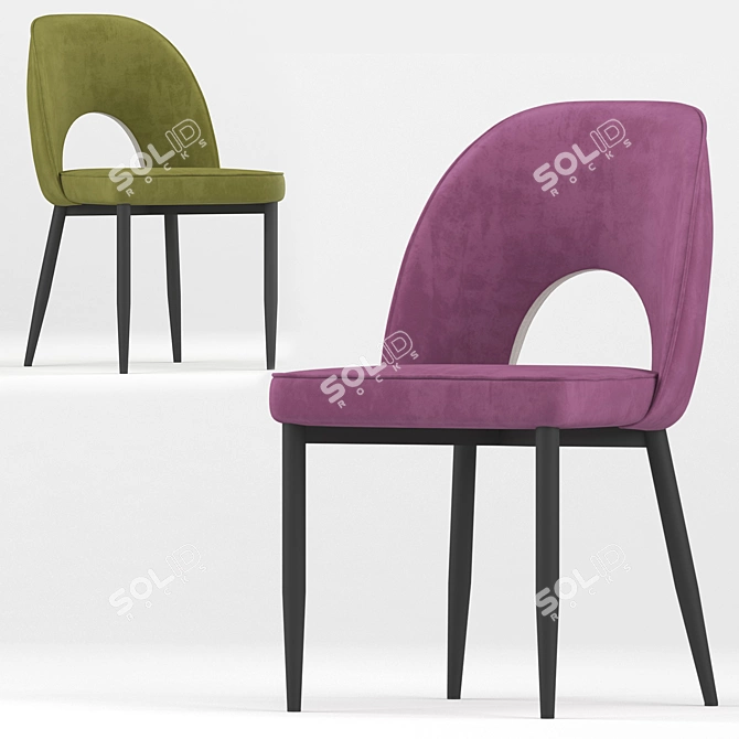 Velvet Comfort: Molly Chairs 3D model image 2