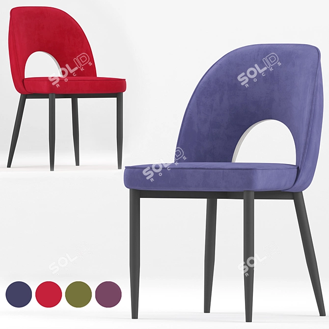 Velvet Comfort: Molly Chairs 3D model image 5