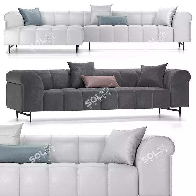 Nautilus Gamma: Ultimate Sofa Comfort 3D model image 1