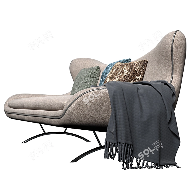 Cozy Comfort: Liu Jo Warm Hug Sofa 3D model image 2