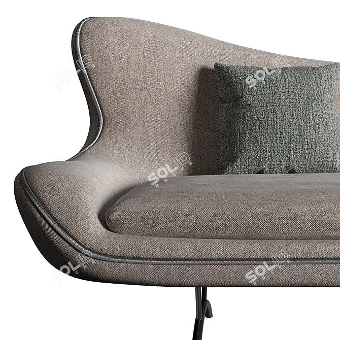 Cozy Comfort: Liu Jo Warm Hug Sofa 3D model image 4