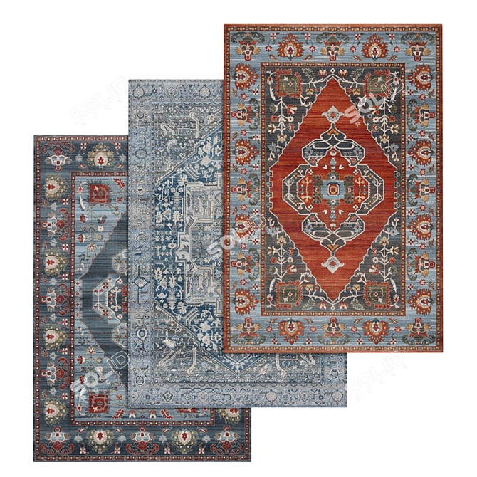 High-Quality Carpet Set 3D model image 1