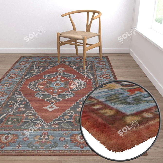 High-Quality Carpet Set 3D model image 5