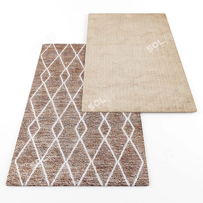 Modern Style Rug Collection 3D model image 2