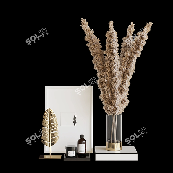 Pampas Decor Set: PBR Ready 3D model image 1