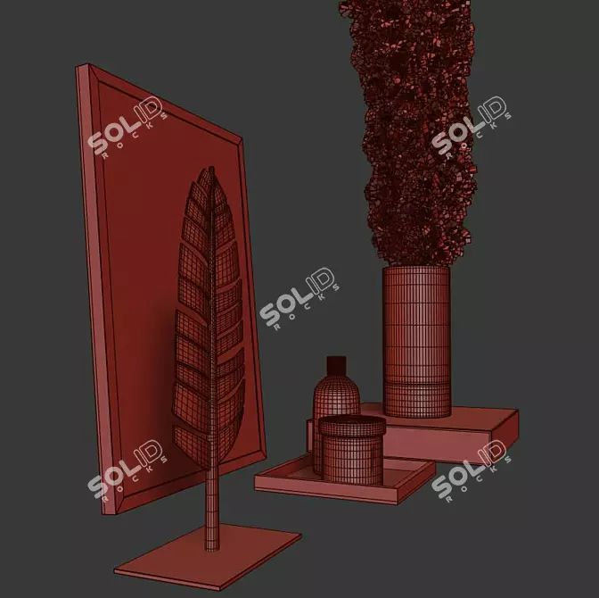 Pampas Decor Set: PBR Ready 3D model image 2