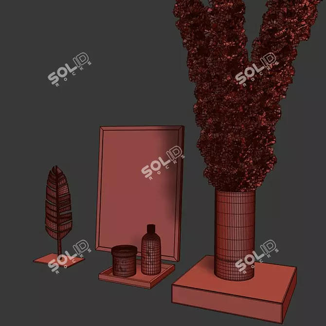 Pampas Decor Set: PBR Ready 3D model image 3