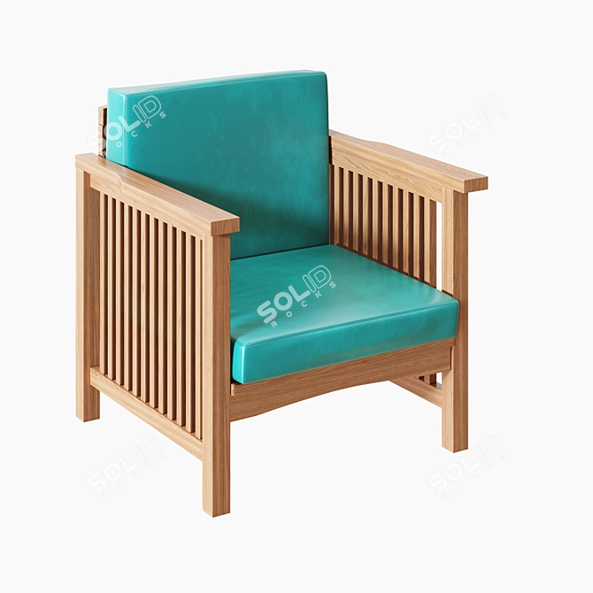 Wooden Golf Chair 3D model image 1