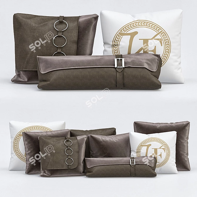 Luxury Designer Pillows from Vittoria Frigerio 3D model image 1
