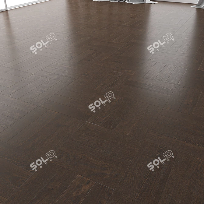 Lawson Brushed Oak Parquet Set 3D model image 2