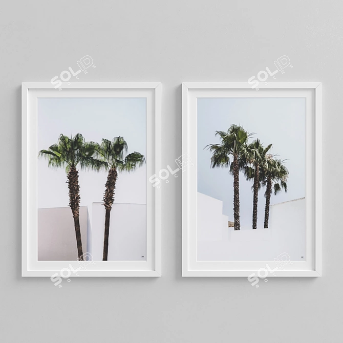 Tropical Vibes: Palm Tree Prints 3D model image 1