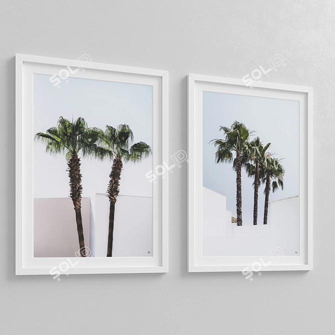 Tropical Vibes: Palm Tree Prints 3D model image 2