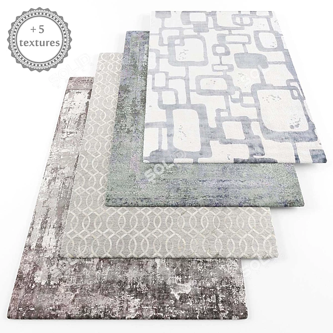 Modern Style Rug Collection 3D model image 1