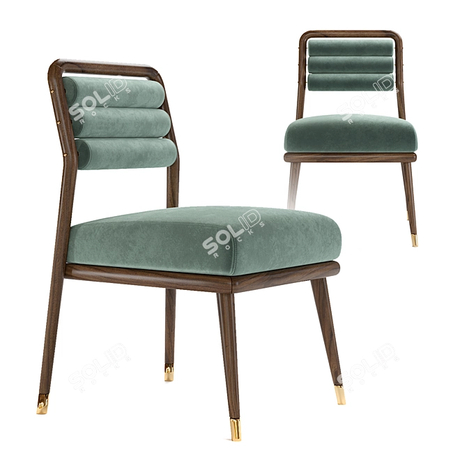 Elegant Lovano Dining Chair 3D model image 1