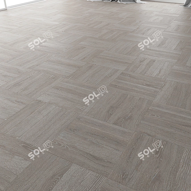 Premium Oak Parquet Set (Vicksburg Firestop) 4-Piece 3D model image 2