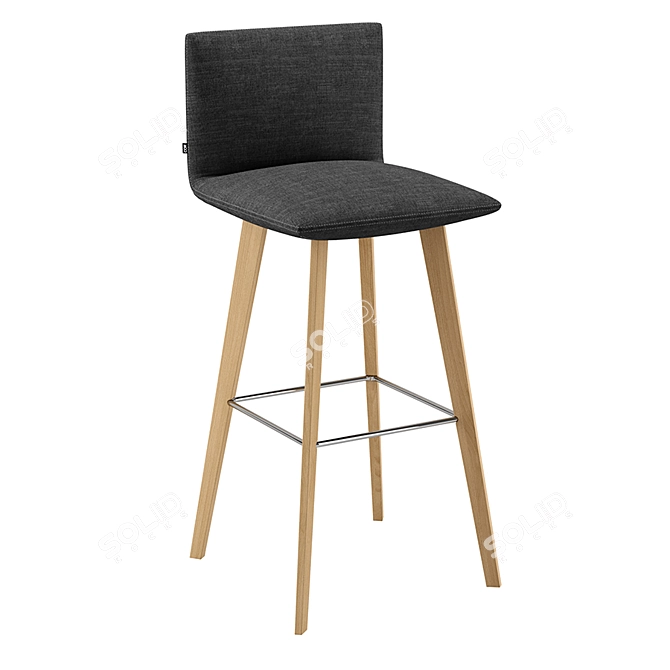 Modern High-Back Jalis Chair 3D model image 2