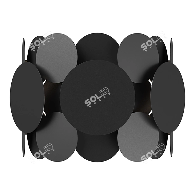 Modern Matte Black Wall Sconce 3D model image 1