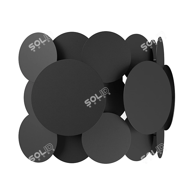 Modern Matte Black Wall Sconce 3D model image 2