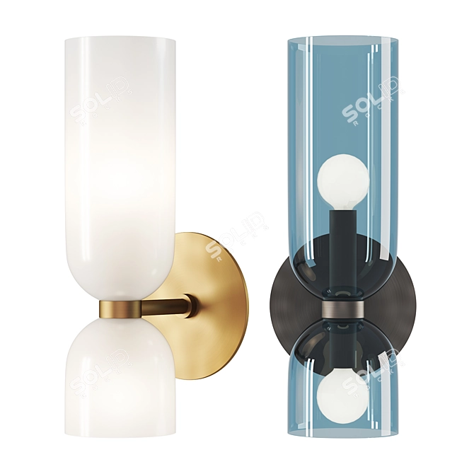 Modern EDIE SCONCE: Sleek Illumination 3D model image 1