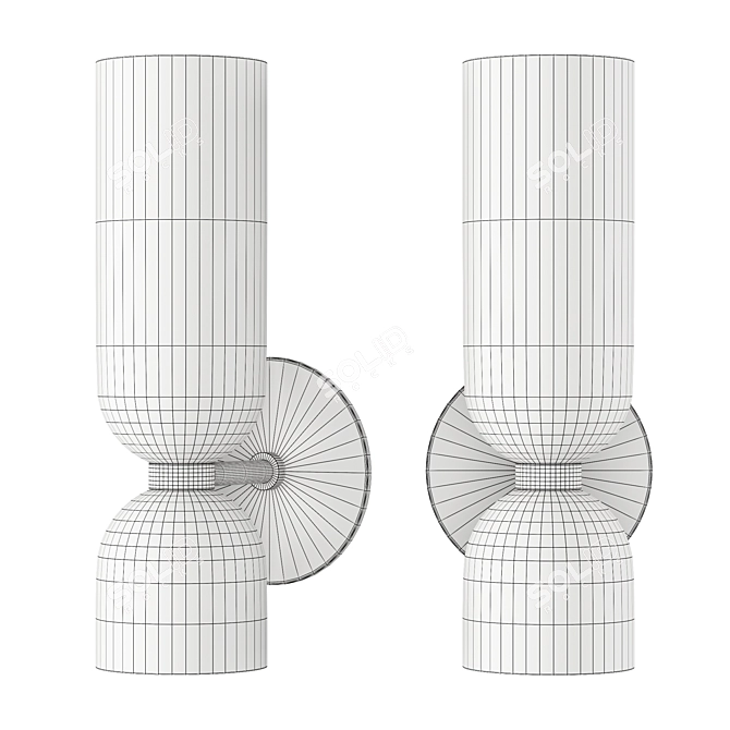 Modern EDIE SCONCE: Sleek Illumination 3D model image 3