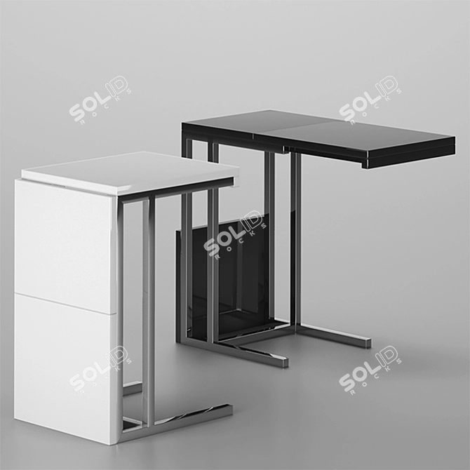 Modern Greta Side Table - Space-Saving and Stylish 3D model image 1