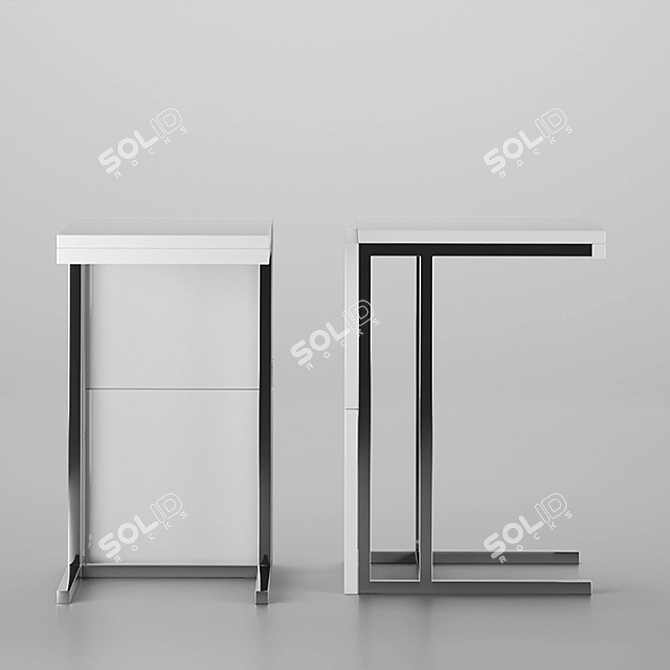 Modern Greta Side Table - Space-Saving and Stylish 3D model image 2