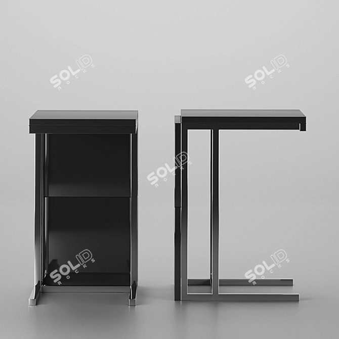 Modern Greta Side Table - Space-Saving and Stylish 3D model image 3