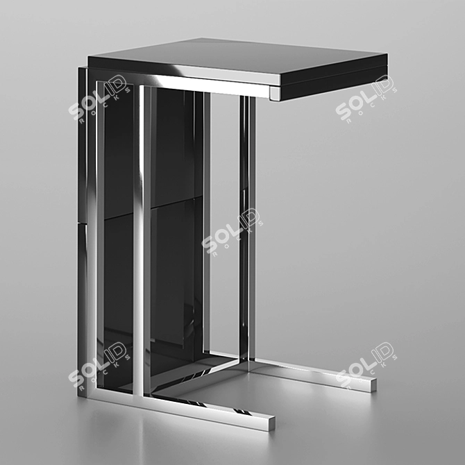 Modern Greta Side Table - Space-Saving and Stylish 3D model image 6