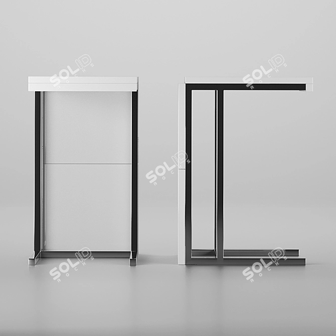 Modern Greta Side Table - Space-Saving and Stylish 3D model image 9