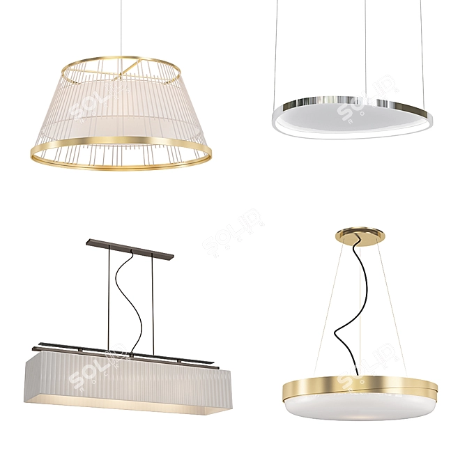 Modern Chandelier Collection 3D model image 1
