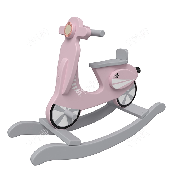 Kid's Concept Rocking Scooter 3D model image 2