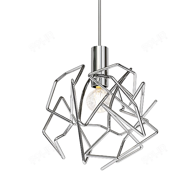 Modern Crystal Pendant Light Collection 3D model image 2