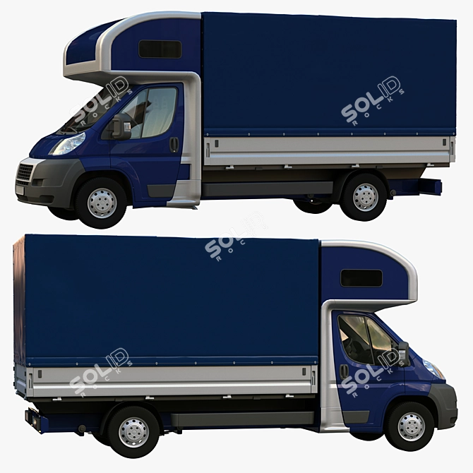 L4H1 Maxi Truck with Onboard Awning & Sleeping Bag 3D model image 3