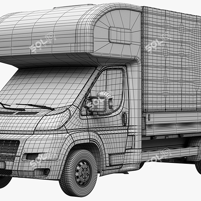 L4H1 Maxi Truck with Onboard Awning & Sleeping Bag 3D model image 5