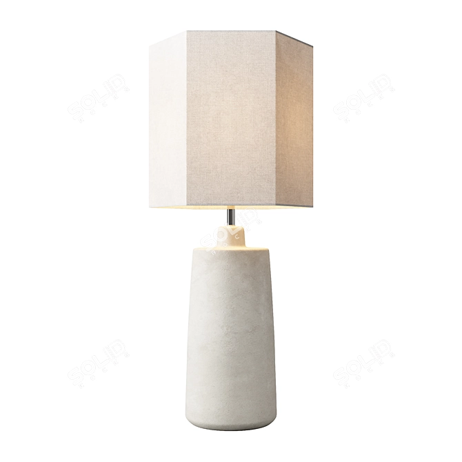 Elegance Illuminated: Ceramic Base Lamp 3D model image 1