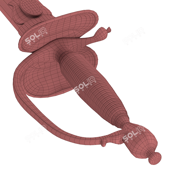 18th Century British Officer Sword 3D model image 7