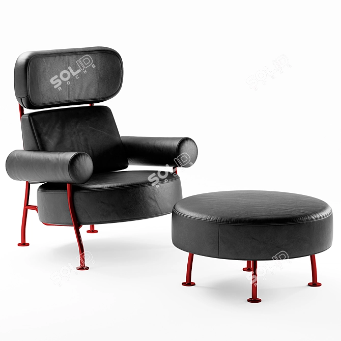 Elegant Ligne Roset Astair Armchair 3D model image 1