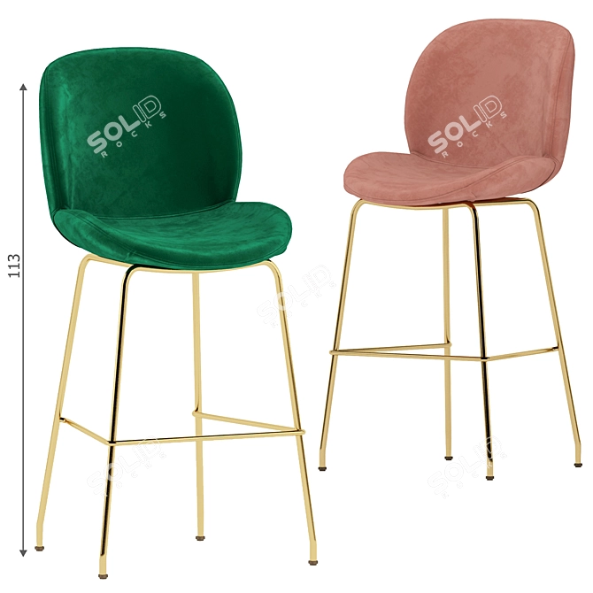 Elevated Style: Turin-2 Bar Chair 3D model image 1